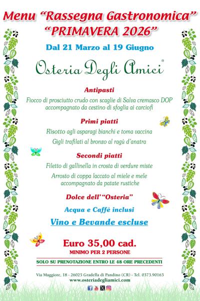 Rassegna Gastr. Primavera 2026